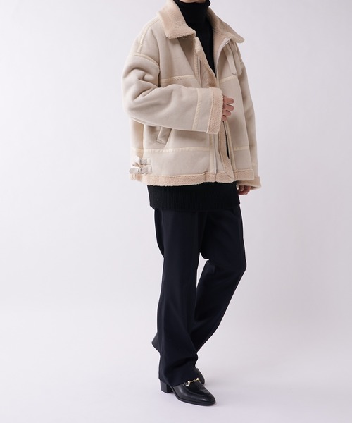 「Lui's」 「neucon」ブルゾン 1 アイボリー メンズ_画像7