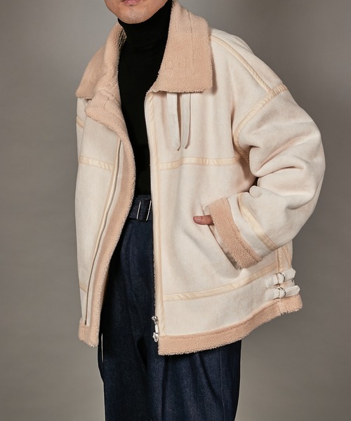 「Lui's」 「neucon」ブルゾン 1 アイボリー メンズ_画像9