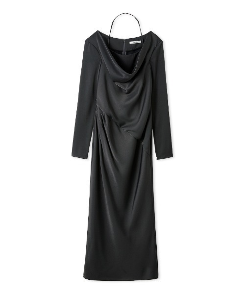 SNIDEL（スナイデル） ワンピース ドレープバックサテンロング