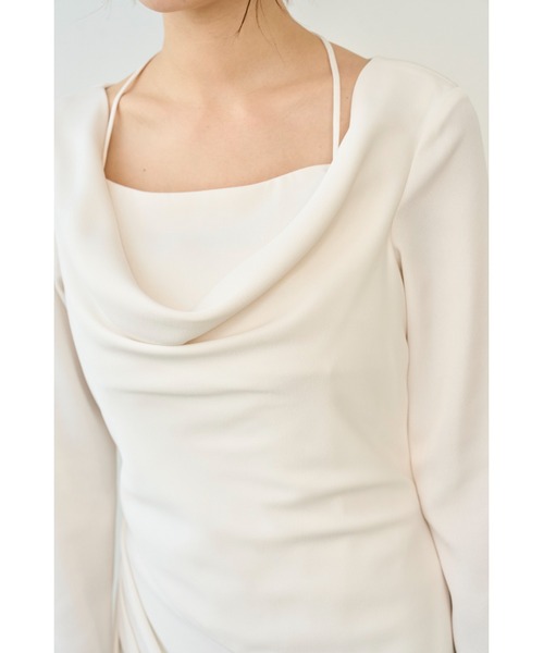 SNIDEL（スナイデル） ワンピース ドレープバックサテンロング