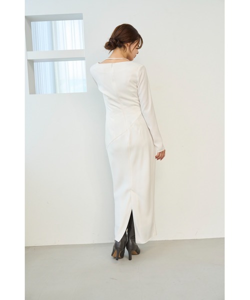 SNIDEL（スナイデル） ワンピース ドレープバックサテンロング