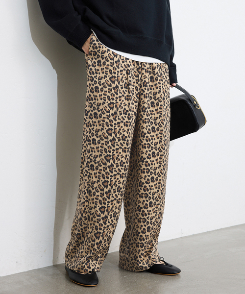 SLOBE IENA（スローブイエナ） パンツ レオパードイージーパンツ