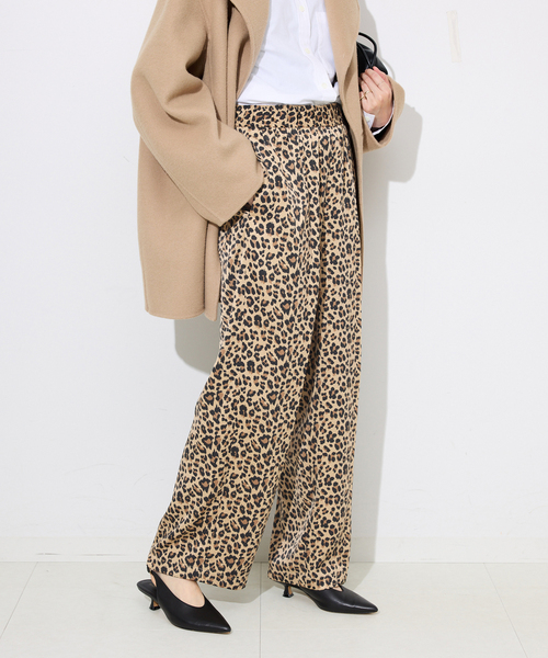 スローブ イエナ（SLOBE IENA）/レオパードイージーパンツ SLOBE IENA（スローブイエナ） パンツ レオパードイージーパンツ