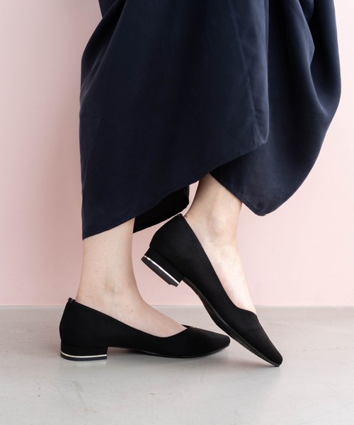 「Launa lea」 フラットパンプス 22.5cm ブラック レディース_画像4