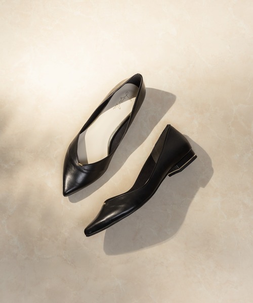 「Launa lea」 フラットパンプス 22.5cm ブラック レディース_画像9