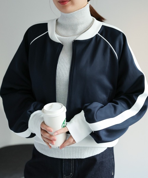 「sakishimatokyo」 ジャージブルゾン FREE ネイビー レディース_画像2