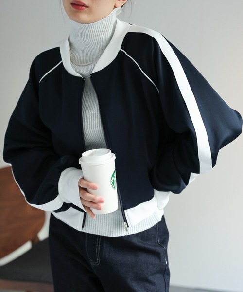 「sakishimatokyo」 ジャージブルゾン FREE ネイビー レディース_画像3