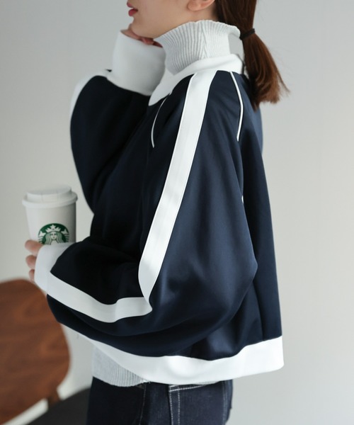 「sakishimatokyo」 ジャージブルゾン FREE ネイビー レディース_画像5