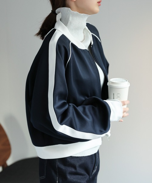 「sakishimatokyo」 ジャージブルゾン FREE ネイビー レディース_画像9