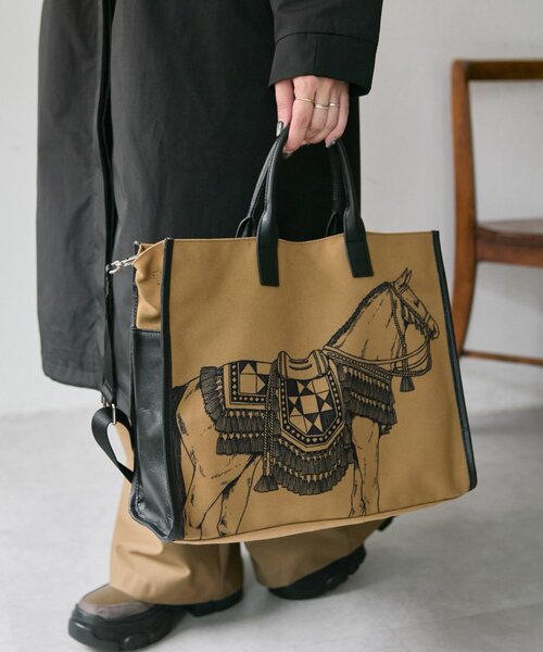 イアパピヨネホーストートバッグ ear PAPILLONNER（イア パピヨネ） トートバッグ sampo×earホース
