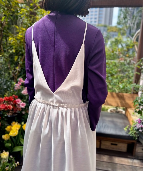 「AVIE」 長袖ワンピース 38 ブラック レディース_画像2