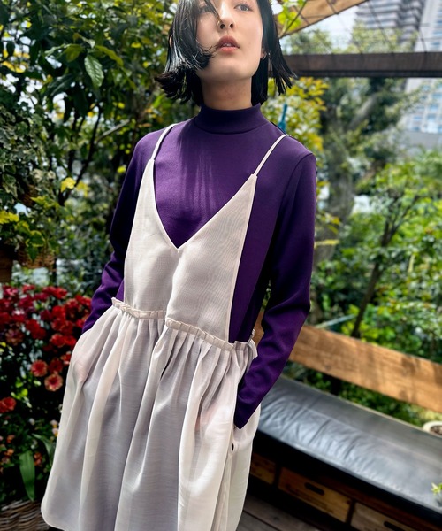 「AVIE」 長袖ワンピース 38 ブラック レディース_画像4