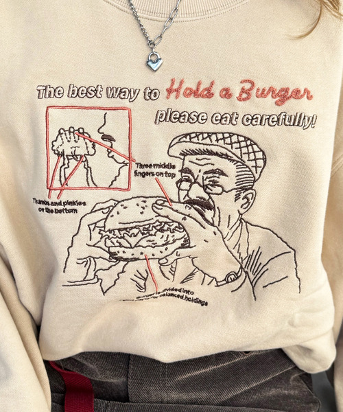 DOUBLE NAME（ダブルネーム） トレーナー スウェット grandpa burger