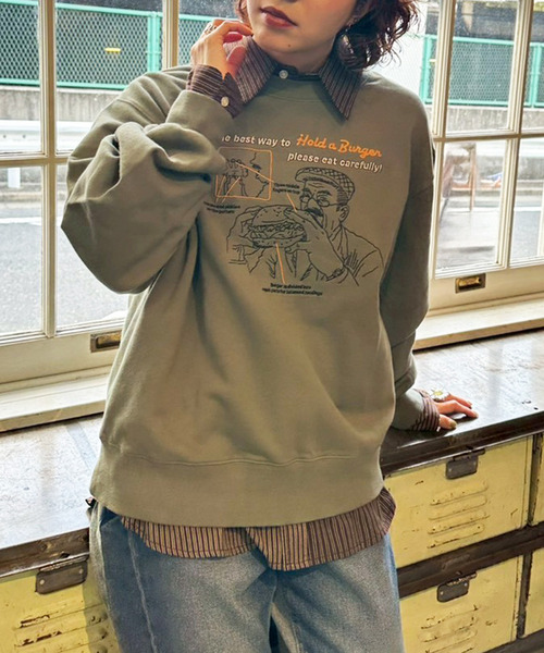 DOUBLE NAME（ダブルネーム） トレーナー スウェット grandpa burger