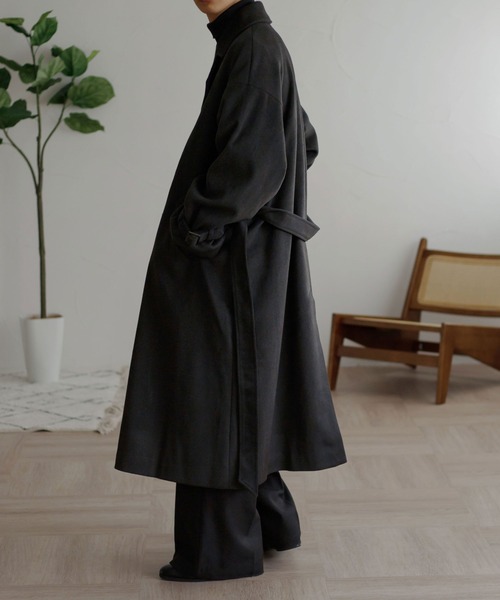 「epnok」 チェスターコート MEDIUM ブラック メンズ_画像3