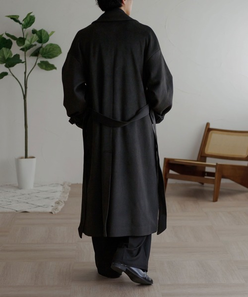 「epnok」 チェスターコート MEDIUM ブラック メンズ_画像4