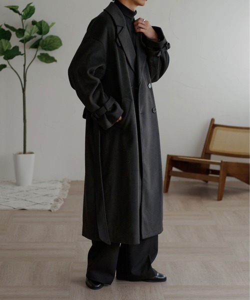 「epnok」 チェスターコート MEDIUM ブラック メンズ_画像5