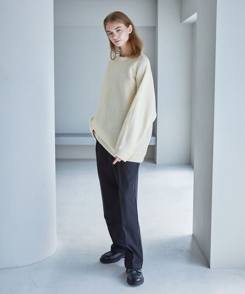 「SERACE」 長袖ニット M グレイッシュブルー メンズ_画像5