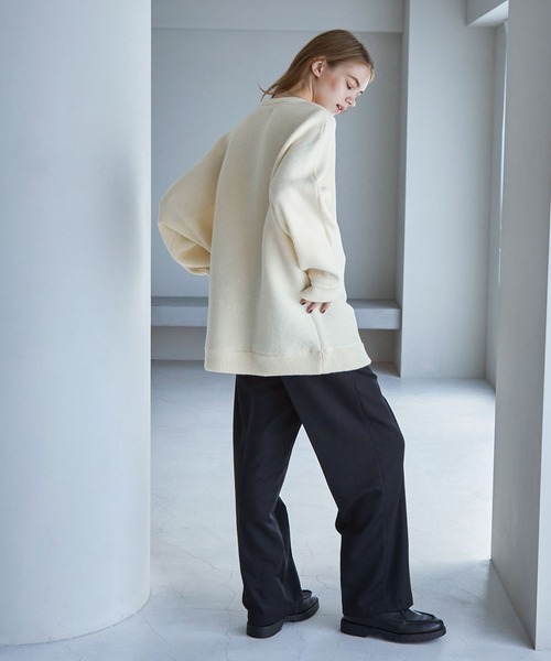 「SERACE」 長袖ニット M グレイッシュブルー メンズ_画像8