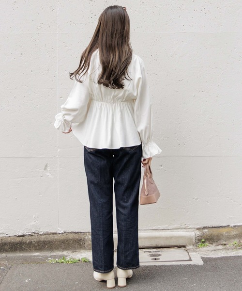 「flower」 長袖ブラウス FREE ホワイト レディース_画像4