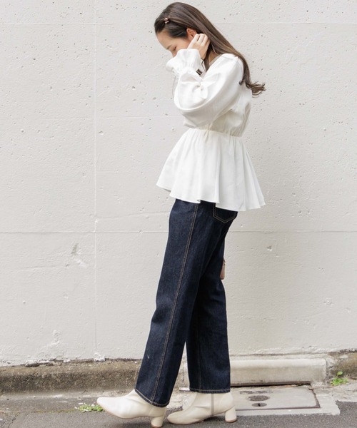 「flower」 長袖ブラウス FREE ホワイト レディース_画像5