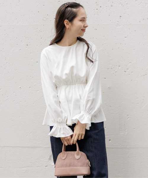 「flower」 長袖ブラウス FREE ホワイト レディース_画像7