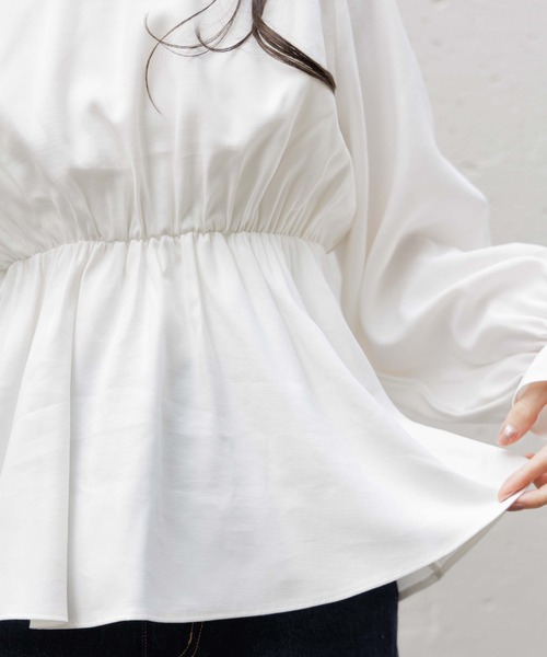 「flower」 長袖ブラウス FREE ホワイト レディース_画像9