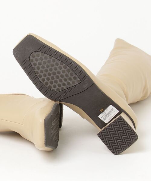 「RANDA」 ロングブーツ M ベージュ レディース_画像3