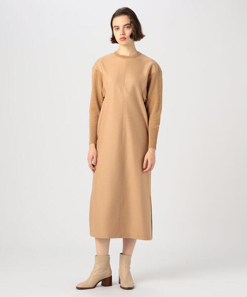 TOMORROWLAND（トゥモローランド） 長袖ワンピース 36 ベージュ