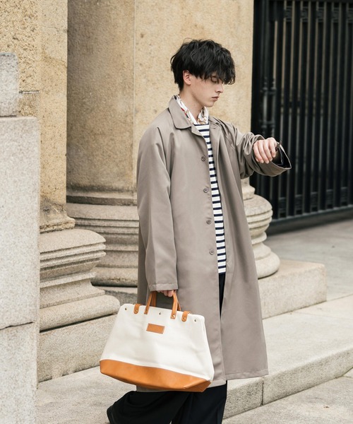 「Rocky Monroe」 ステンカラーコート M ベージュ メンズ_画像2