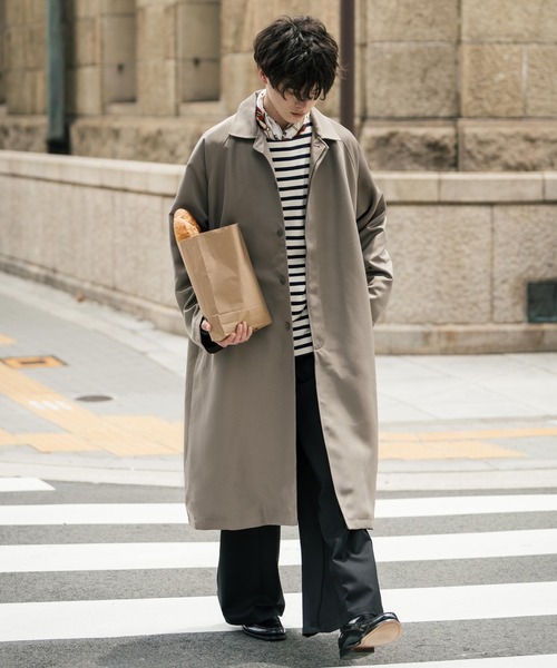 「Rocky Monroe」 ステンカラーコート M ベージュ メンズ_画像3