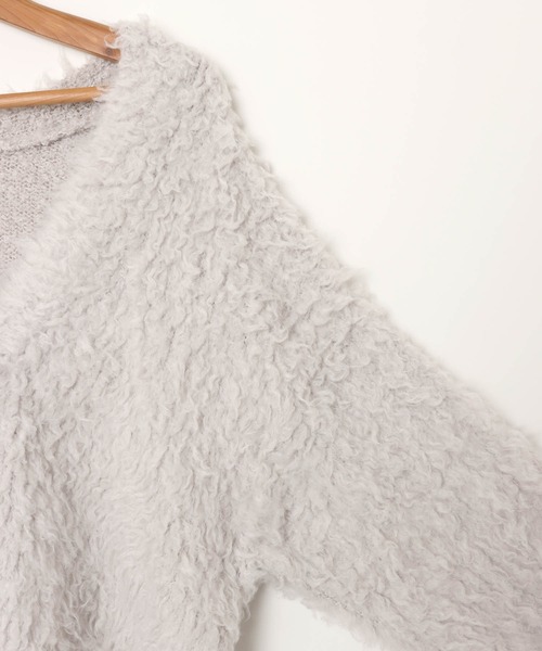 「andme」 ニットカーディガン FREE オフホワイト レディース_画像3