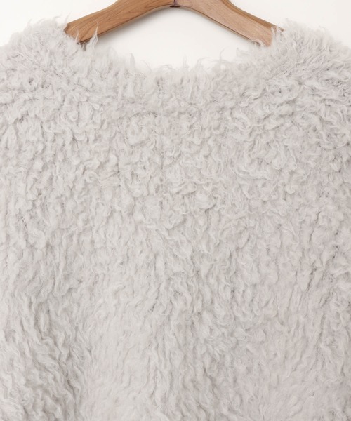 「andme」 ニットカーディガン FREE オフホワイト レディース_画像6