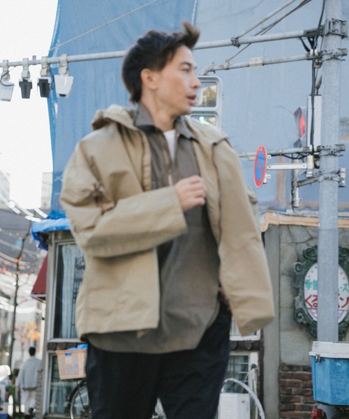 「WILD LIFE TAILOR Adam et Rope'」 ナイロンブルゾン M ベージュ メンズ_画像3