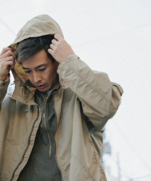 「WILD LIFE TAILOR Adam et Rope'」 ナイロンブルゾン M ベージュ メンズ_画像5