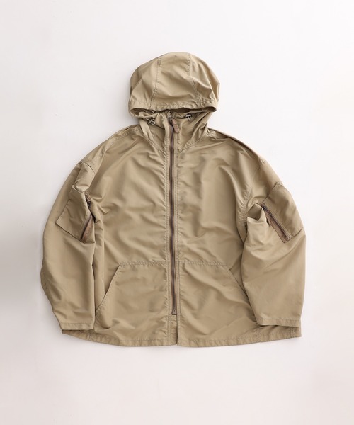 「WILD LIFE TAILOR Adam et Rope'」 ナイロンブルゾン M ベージュ メンズ_画像8