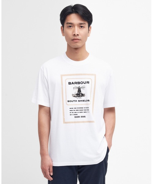 「Barbour」 半袖Tシャツ 40 ホワイト メンズ_画像2
