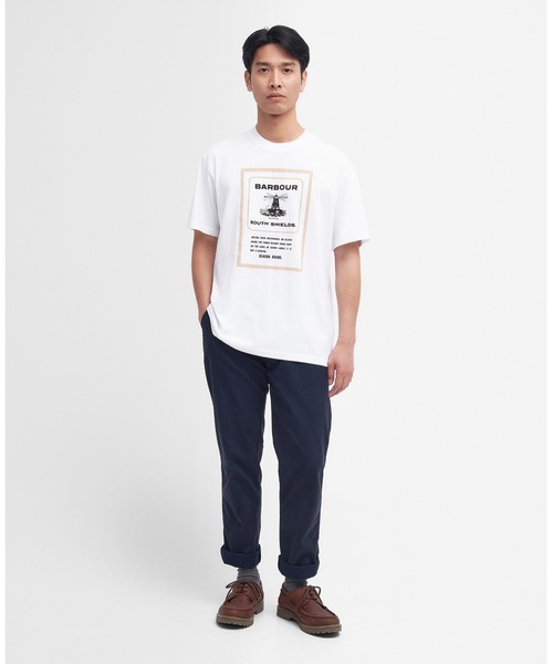 「Barbour」 半袖Tシャツ 40 ホワイト メンズ_画像3