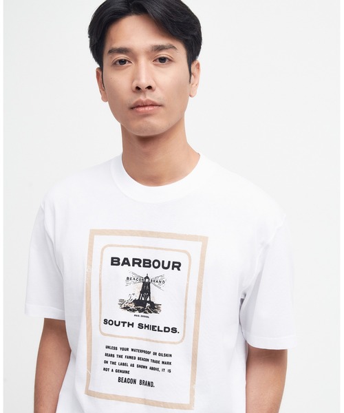 「Barbour」 半袖Tシャツ 40 ホワイト メンズ_画像5