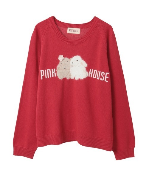 PINK HOUSE（ピンクハウス） ニット セーター 幸見うさぎモチーフ