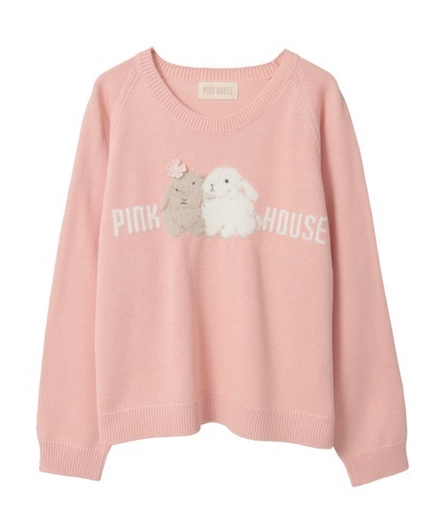PINK HOUSE（ピンクハウス） ニット セーター 幸見うさぎモチーフ
