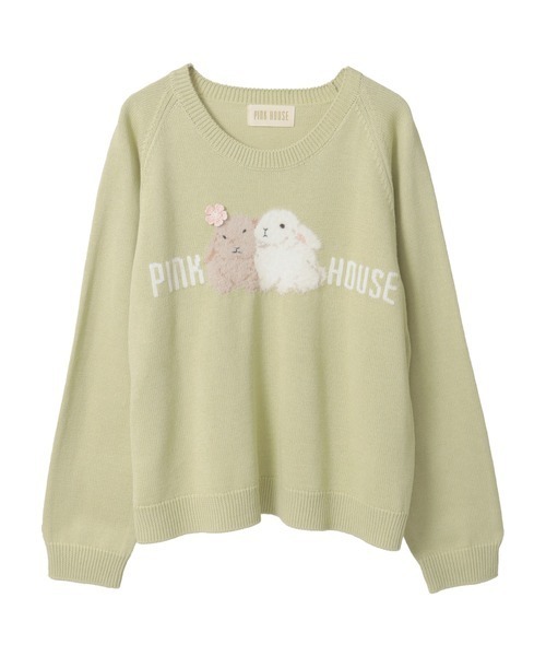 PINK HOUSE（ピンクハウス） ニット セーター 幸見うさぎモチーフ
