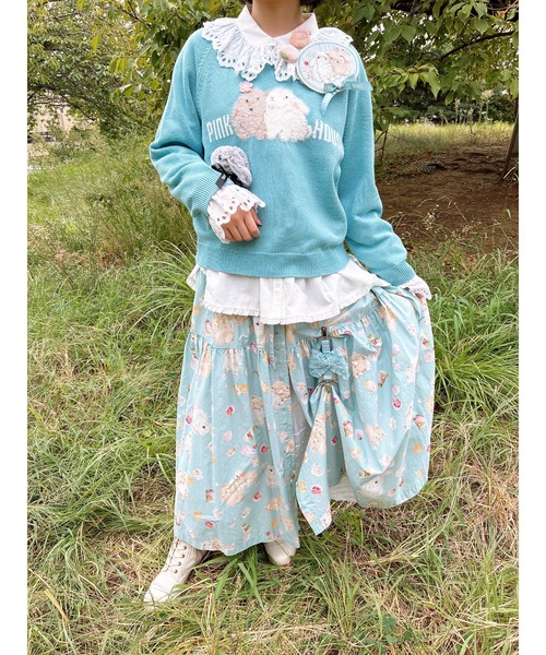 PINK HOUSE（ピンクハウス） ニット セーター 幸見うさぎモチーフ