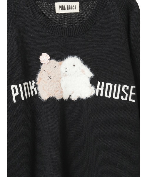 PINK HOUSE（ピンクハウス） ニット セーター 幸見うさぎモチーフ