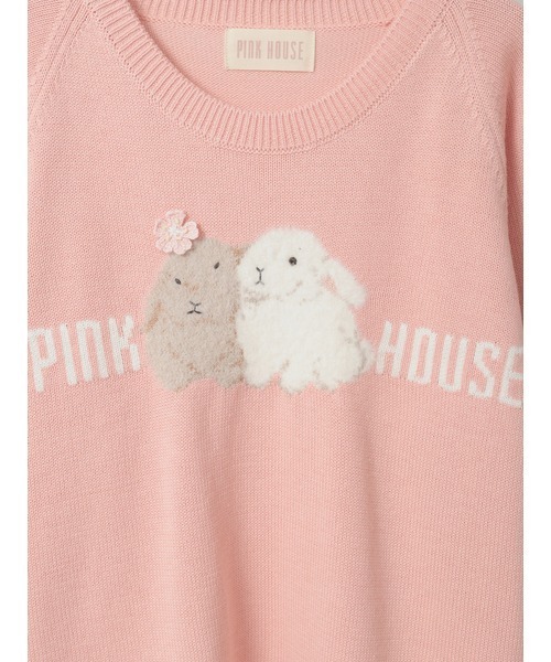 PINK HOUSE（ピンクハウス） ニット セーター 幸見うさぎモチーフ