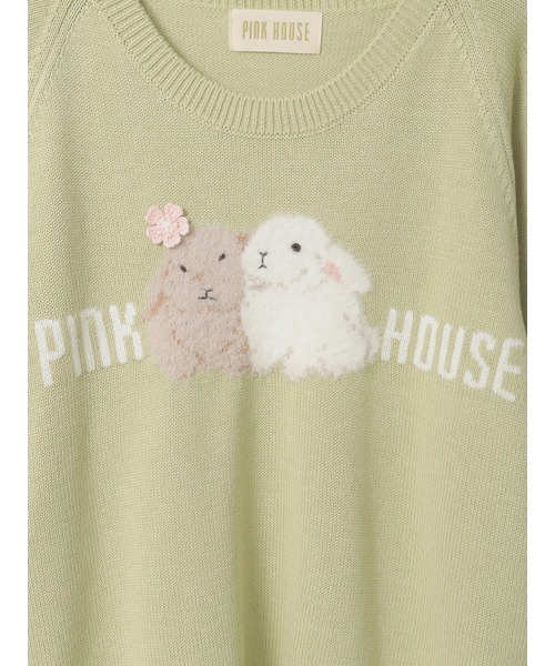 PINK HOUSE（ピンクハウス） ニット セーター 幸見うさぎモチーフ