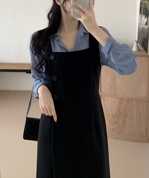 「ABITOKYO」 サロペットスカート L ベージュ レディース_画像4