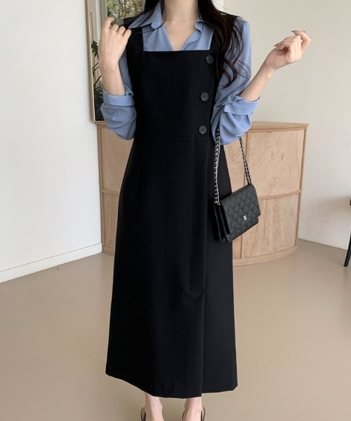 「ABITOKYO」 サロペットスカート L ベージュ レディース_画像5