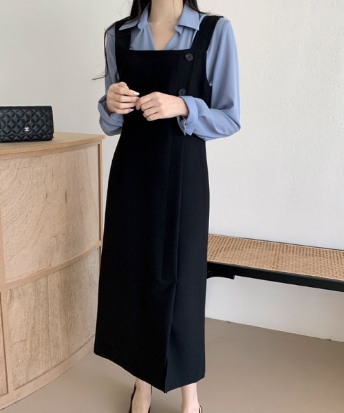 「ABITOKYO」 サロペットスカート L ベージュ レディース_画像6