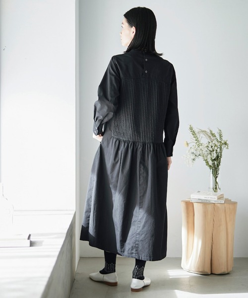 「Sunny clouds」 長袖ワンピース LARGE ブラック レディース_画像5